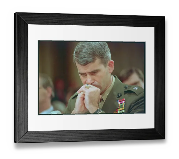 Framed Print : Portrait of Oliver North Framed Print : Portrait of Oliver North