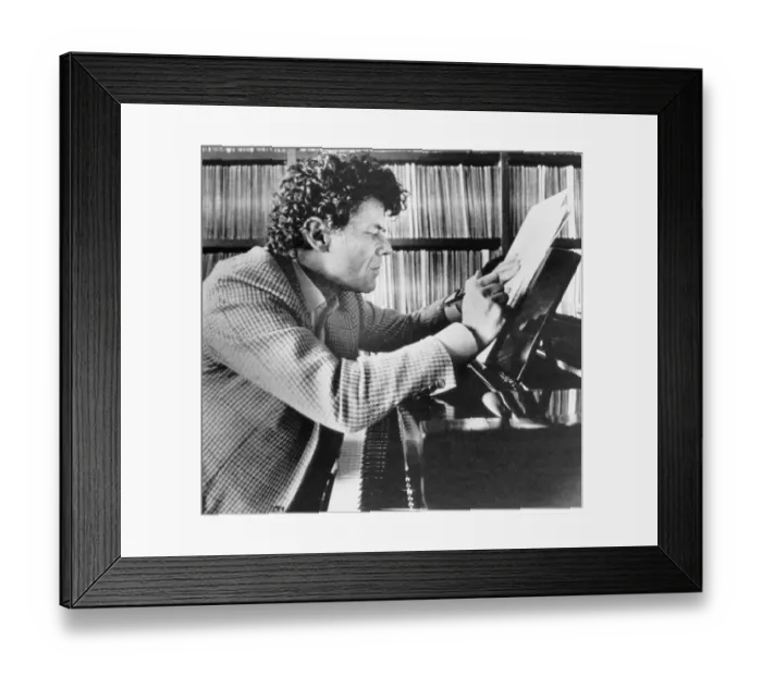 Framed Print : Gordon Getty Composing Music