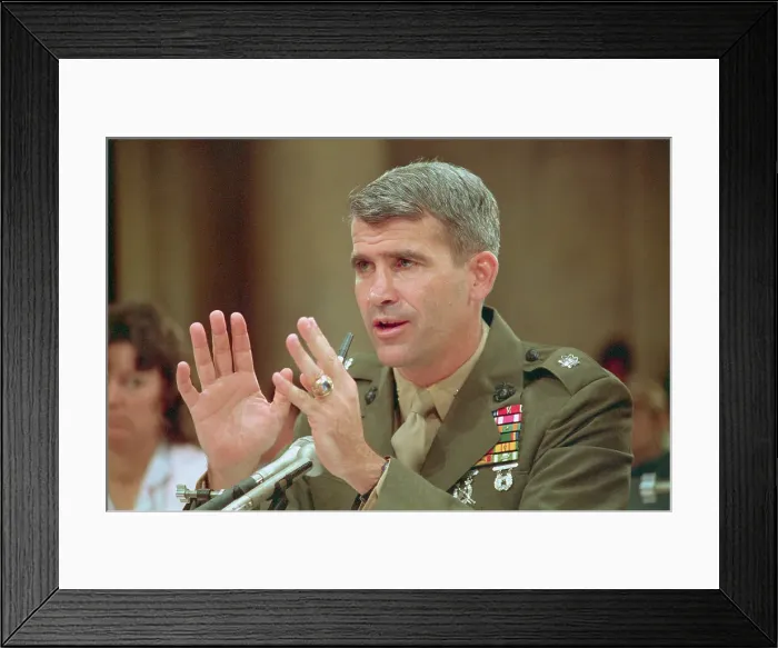 Framed Print : Oliver North Testifying Framed Print : Oliver North Testifying