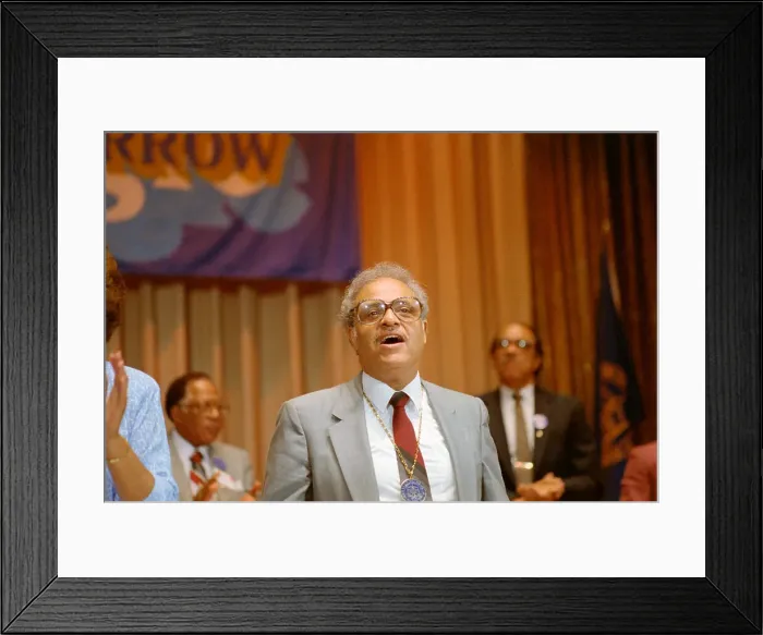 Framed Print : Benjamin Hooks Attending Convention