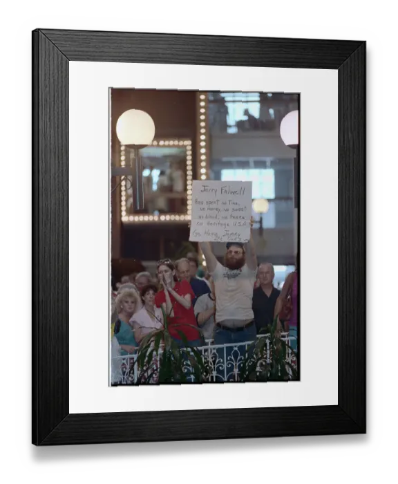 Framed Print : Demonstrator Holding Sign Framed Print : Demonstrator Holding Sign