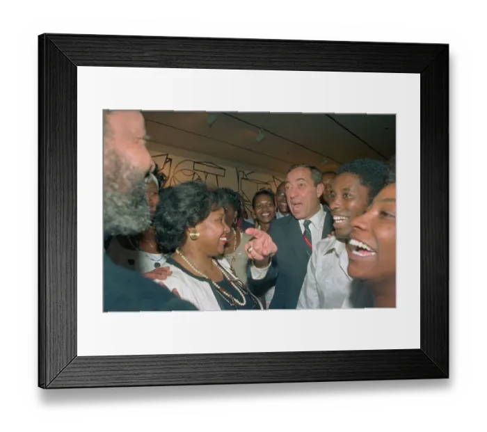 Framed Print : Mario Cuomo Greeting Chorus Members Framed Print : Mario Cuomo Greeting Chorus Members