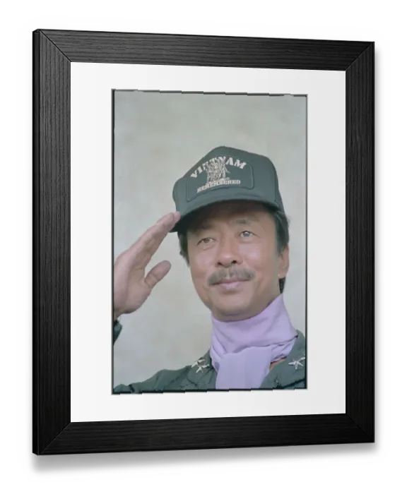 Framed Print : General Nguyen Cao Ky Saluting