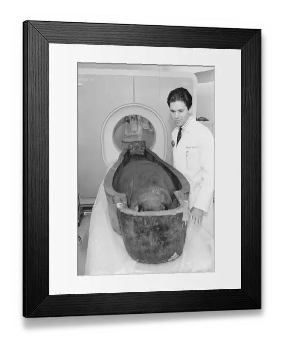 Framed Print : Mummy on CAT Scanner Framed Print : Mummy on CAT Scanner