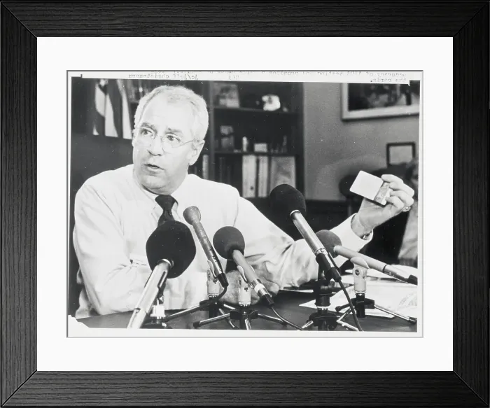 Framed Print : Hubert Humphrey Speaking at Press Conference Framed Print : Hubert Humphrey Speaking at Press Conference