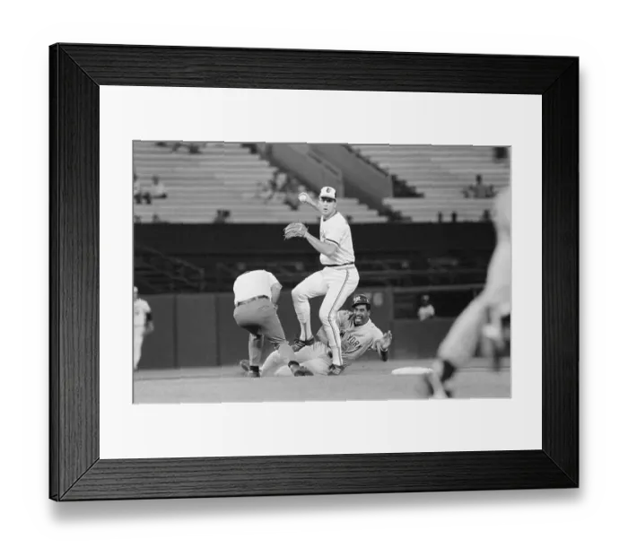 Framed Print : Cal Ripken Steps Over Dave Winfield / Game Framed Print : Cal Ripken Steps Over Dave Winfield / Game