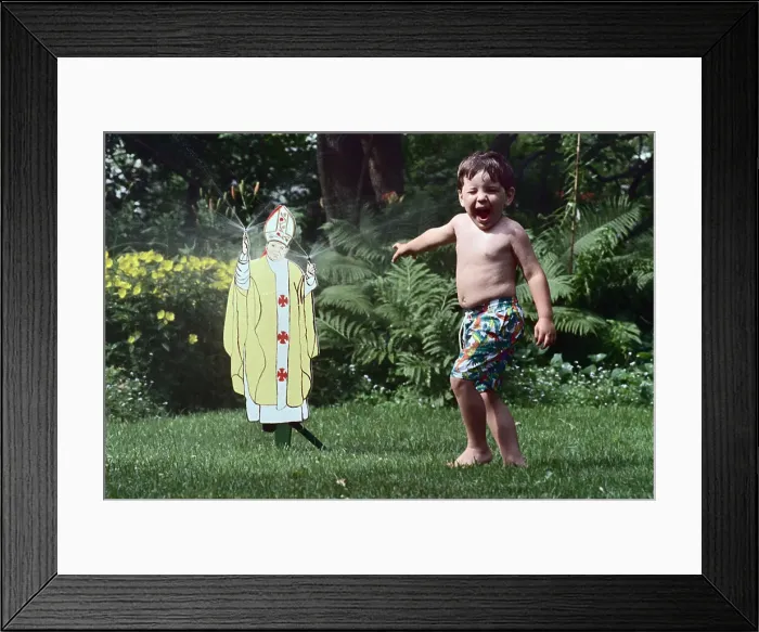 Framed Print : Pope John Paul II Lawn Sprinkler Framed Print : Pope John Paul II Lawn Sprinkler