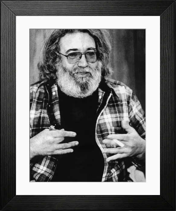 Framed Print : Jerry Garcia Holding Cigarette and Lighter Framed Print : Jerry Garcia Holding Cigarette and Lighter