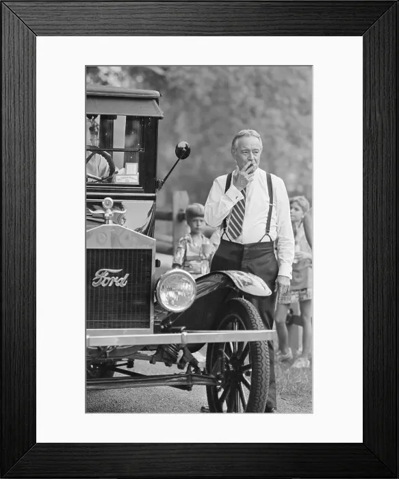 Framed Print : Jack Lemmon Smoking on Film Set Framed Print : Jack Lemmon Smoking on Film Set