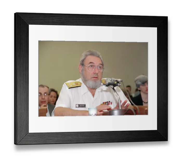 Framed Print : C. Everett Koop Testifying Framed Print : C. Everett Koop Testifying