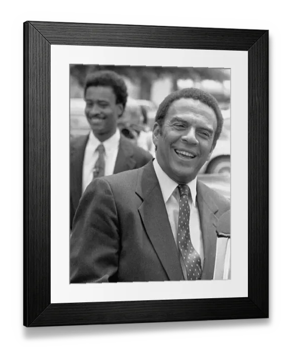 Framed Print : Portrait of Mayor Andrew Young Framed Print : Portrait of Mayor Andrew Young