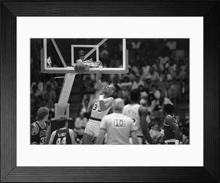 Framed Print : Lakers Abdul-Jabbar Slam-Dunking Framed Print : Lakers Abdul-Jabbar Slam-Dunking