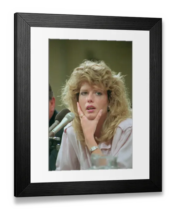 Framed Print : Fawn Hall Testifying at Iran Contra Hearings Framed Print : Fawn Hall Testifying at Iran Contra Hearings