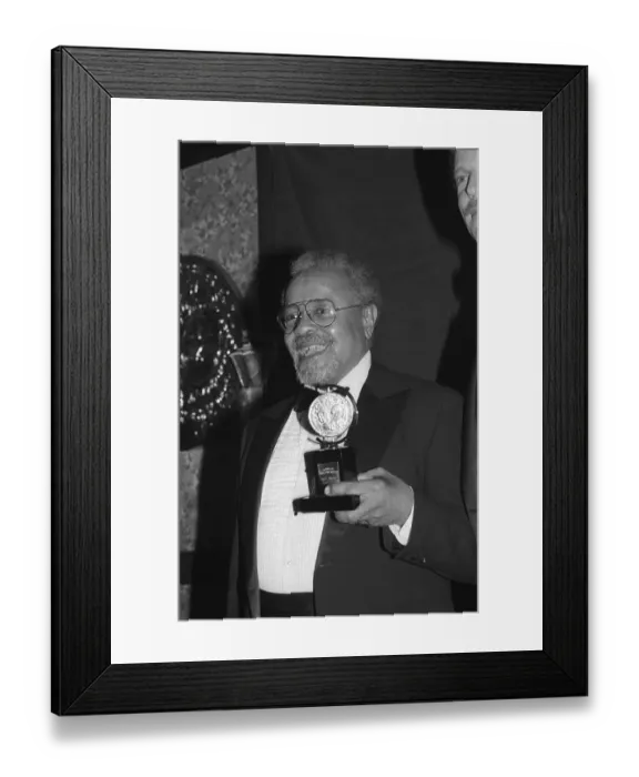 Framed Print : Lloyd Richards Holding Tony Awards Framed Print : Lloyd Richards Holding Tony Awards