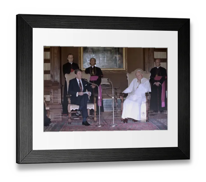 Framed Print : Reagan Speaking at Vatican Library Framed Print : Reagan Speaking at Vatican Library