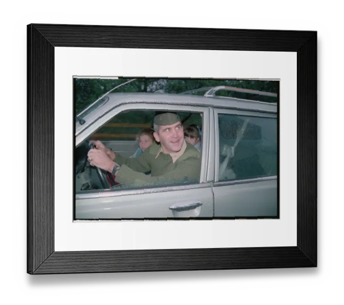 Framed Print : Col.Oliver North and daughters Framed Print : Col.Oliver North and daughters