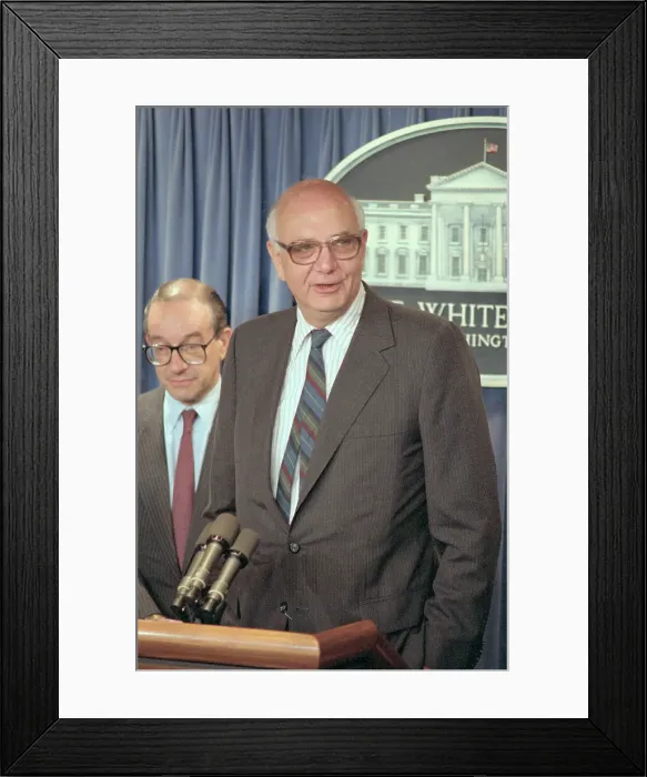 Framed Print : Paul Volcker and Alan Greenspan Framed Print : Paul Volcker and Alan Greenspan