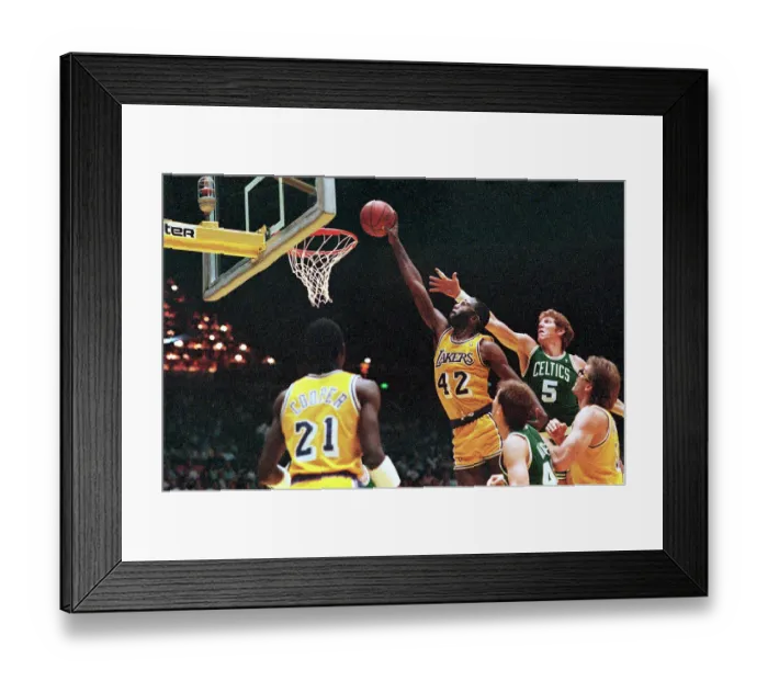 Framed Print : James Worthy Dunking Basketball Framed Print : James Worthy Dunking Basketball