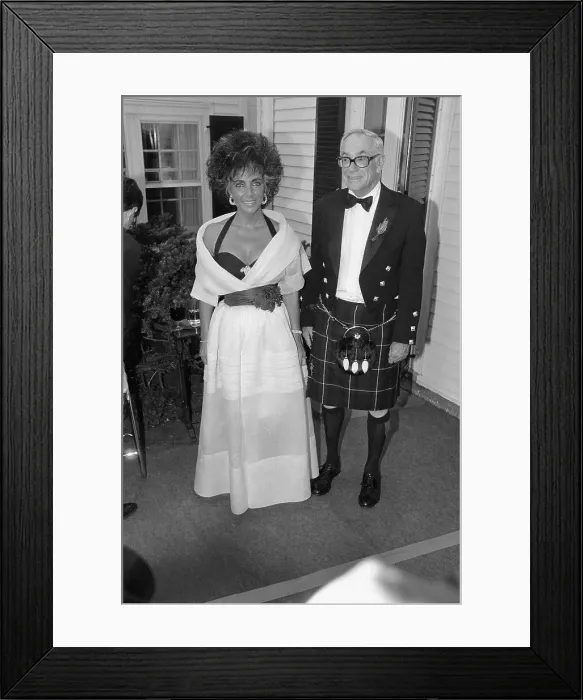 Framed Print : Malcolm Forbes with Elizabeth Taylor Framed Print : Malcolm Forbes with Elizabeth Taylor