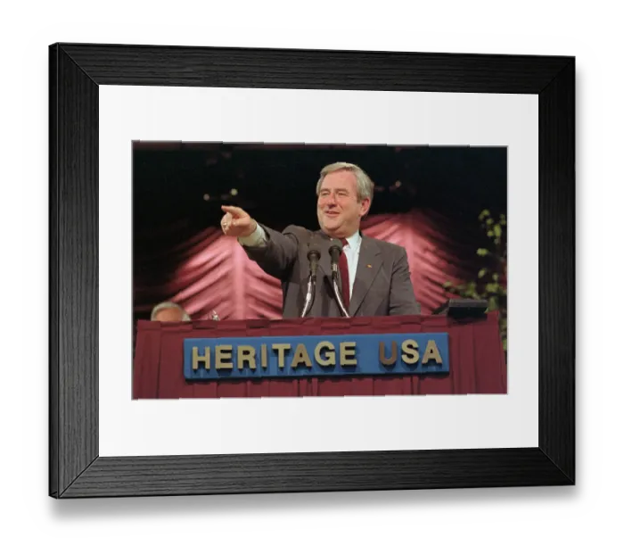 Framed Print : Reverend Jerry Falwell During Press Conference Framed Print : Reverend Jerry Falwell During Press Conference