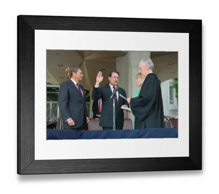 Framed Print : William Webster Being Sworn In