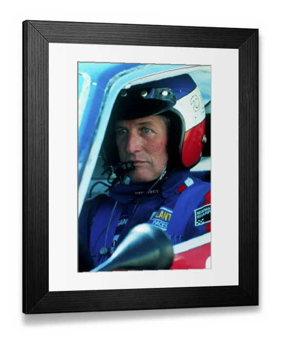 Framed Print : Paul Newman Sitting in a Racing Car
