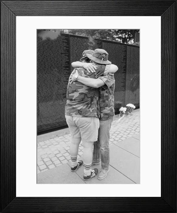 Framed Print : Vietnam War Veterans at Memorial Framed Print : Vietnam War Veterans at Memorial