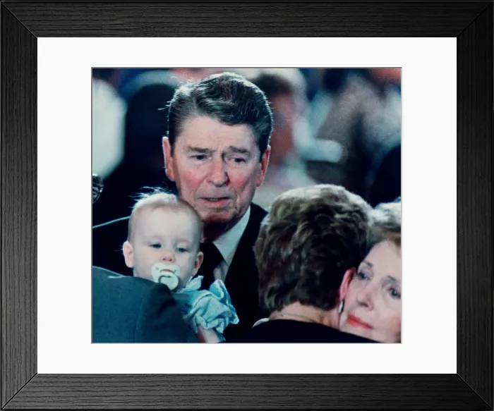 Framed Print : Ronald Reagan and First Lady Expressing Sorrow Framed Print : Ronald Reagan and First Lady Expressing Sorrow