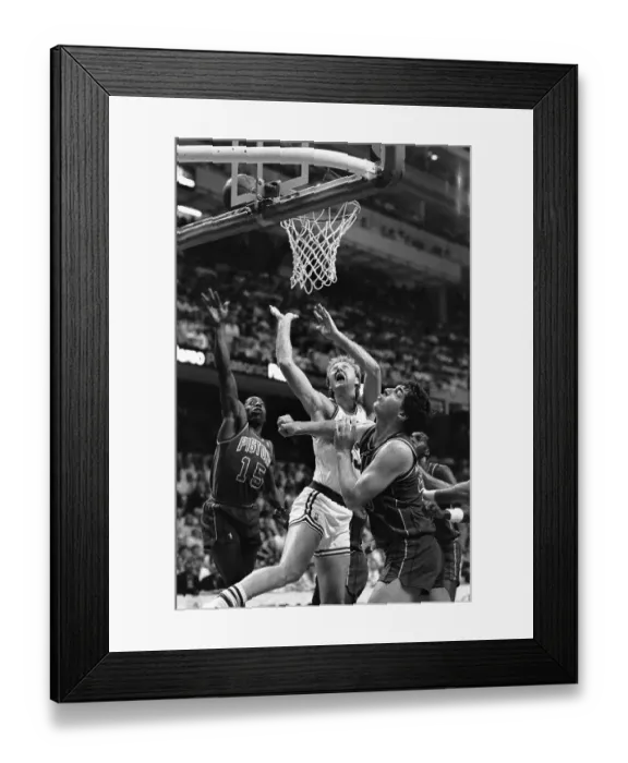 Framed Print : Larry Bird Outmaneuvering Player for Ball Framed Print : Larry Bird Outmaneuvering Player for Ball