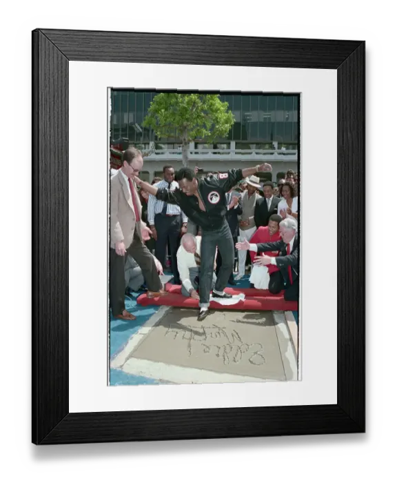 Framed Print : Comedian Eddie Murphy Being Printed at Mann's Chinese Theater Framed Print : Comedian Eddie Murphy Being Printed at Mann's Chinese Theater