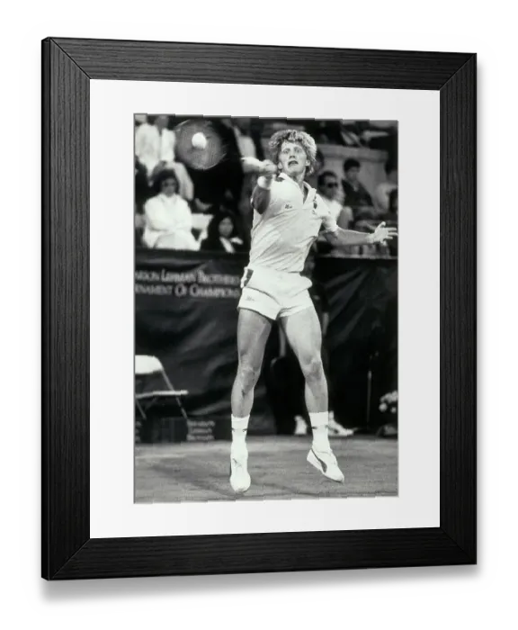 Framed Print : Boris Becker Hitting Return Shot Framed Print : Boris Becker Hitting Return Shot