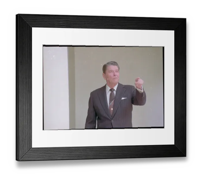Framed Print : Ronald Reagan Pointing Framed Print : Ronald Reagan Pointing