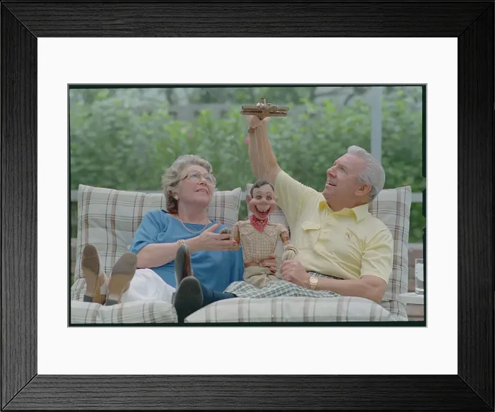 Framed Print : Bob Smith and Wife Operating Howdy Doody Doll Framed Print : Bob Smith and Wife Operating Howdy Doody Doll