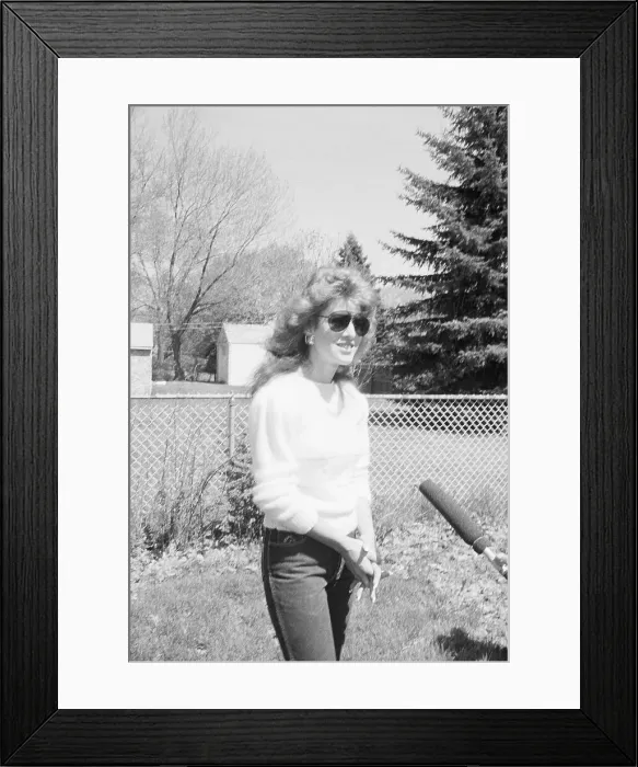 Framed Print : Jessica Hahn Outside her House Framed Print : Jessica Hahn Outside her House