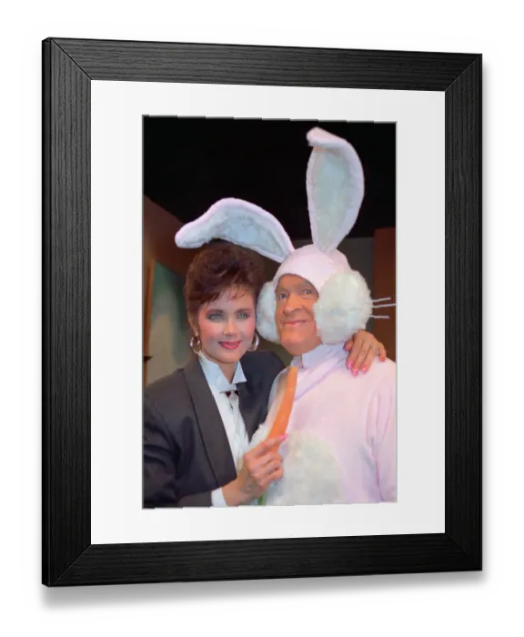 Framed Print : Bob Hope in Costume and Lynda Carter Framed Print : Bob Hope in Costume and Lynda Carter