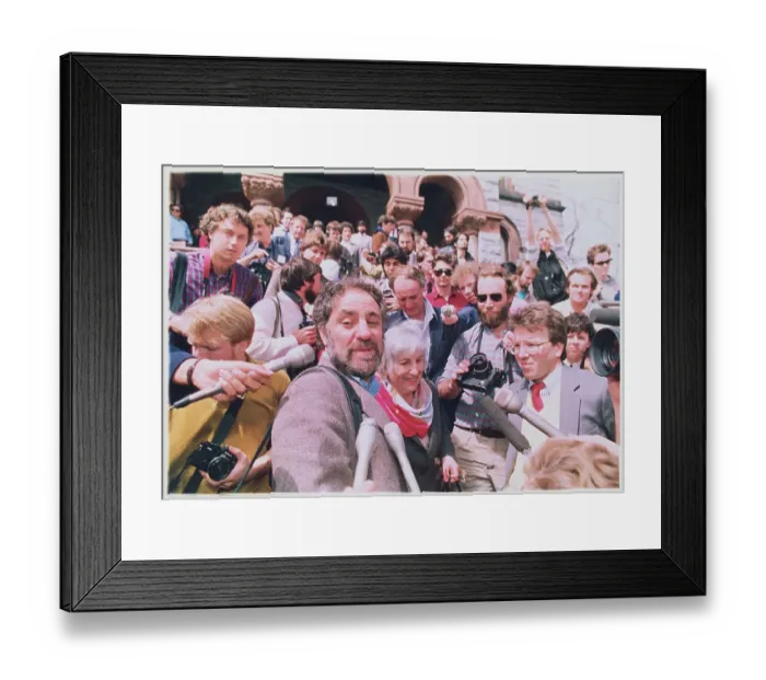 Framed Print : Reporters Surrounding Abbie Hoffmann Framed Print : Reporters Surrounding Abbie Hoffmann