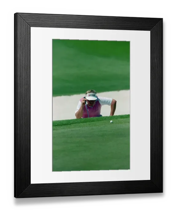 Framed Print : Golfer Roger Maltbie Angling His Par Putt Framed Print : Golfer Roger Maltbie Angling His Par Putt