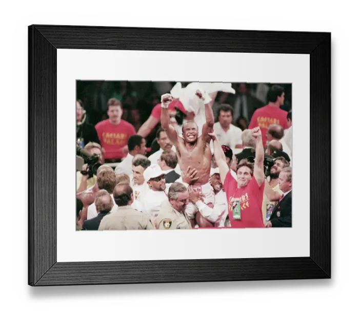Framed Print : Sugar Ray Leonard During a Victory Celebration Framed Print : Sugar Ray Leonard During a Victory Celebration