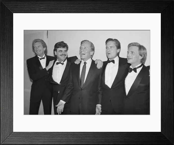 Framed Print : Kirk Douglas With Sons Framed Print : Kirk Douglas With Sons