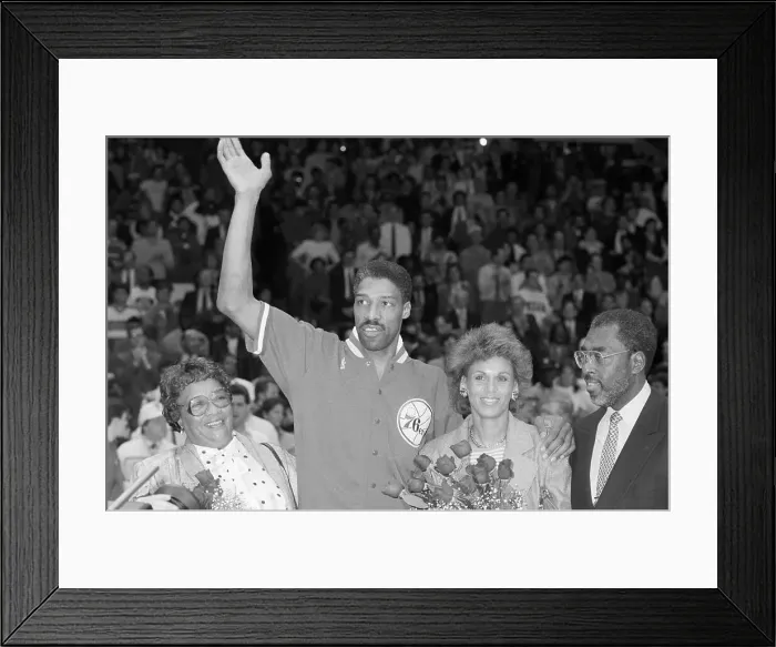 Framed Print : Julius Erving Waving to Fans Framed Print : Julius Erving Waving to Fans
