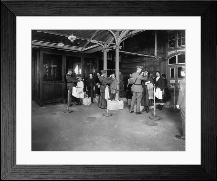 Framed Print : Immigrants Being Inspected Upon Arrival at Ellis Island Framed Print : Immigrants Being Inspected Upon Arrival at Ellis Island