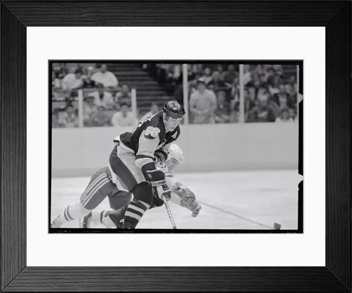 Framed Print : Hockey Action Between Mario Lemieux and Ken Daneyko Framed Print : Hockey Action Between Mario Lemieux and Ken Daneyko