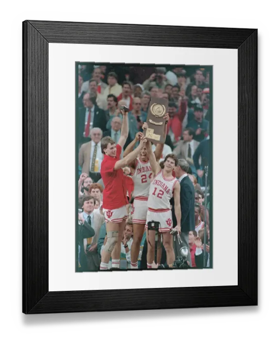 Framed Print : Hoosier Teammates Celebrating