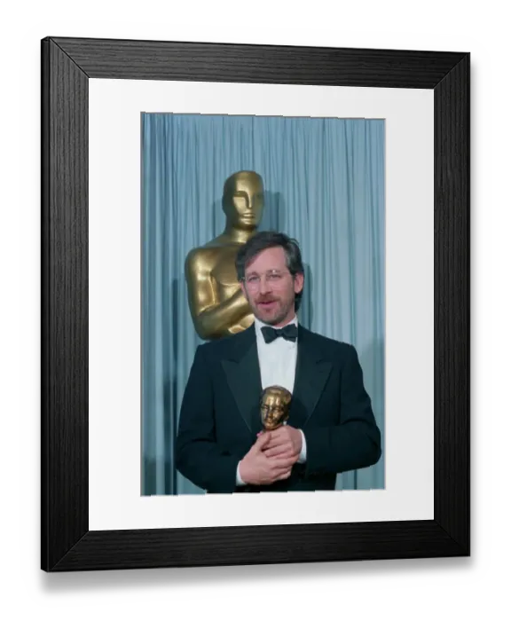 Framed Print : Stephen Spielberg Holding Award Framed Print : Stephen Spielberg Holding Award