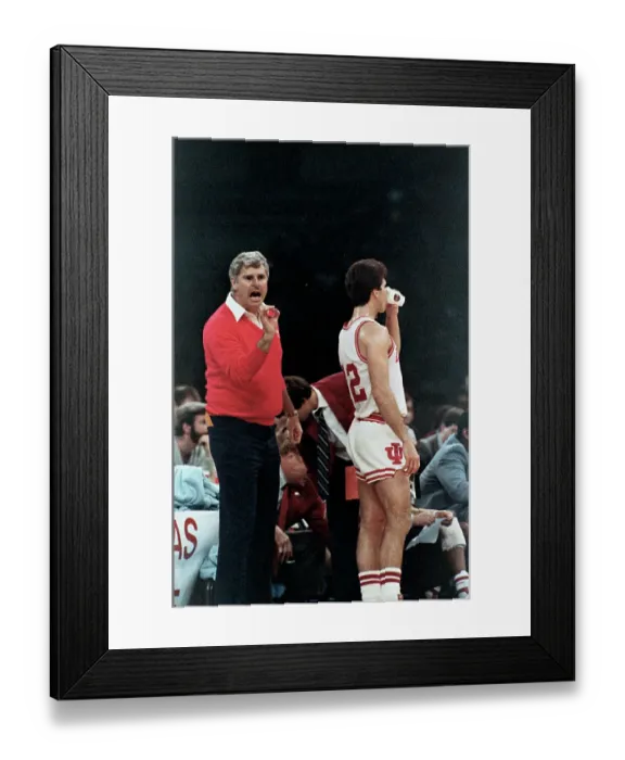 Framed Print : Bobby Knight Making OK sign Framed Print : Bobby Knight Making OK sign
