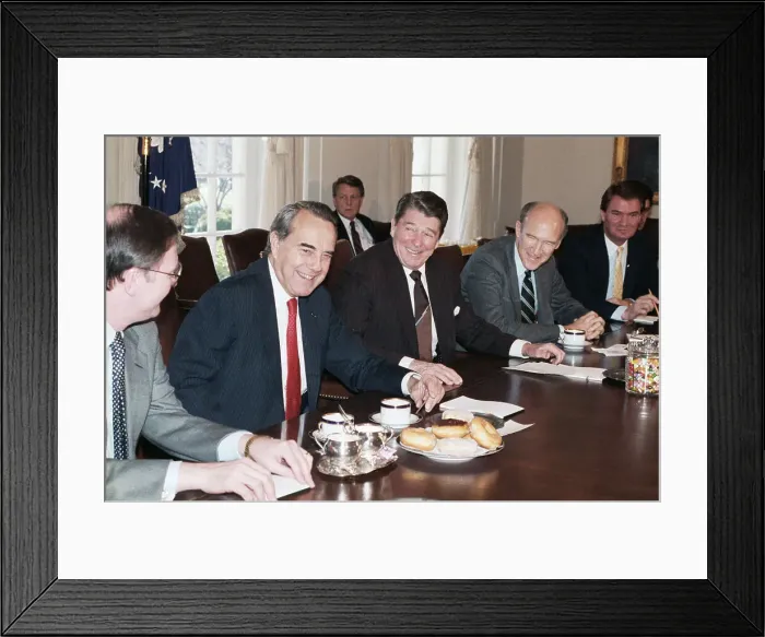 Framed Print : Ronald Reagan and Bob Dole Laughing Framed Print : Ronald Reagan and Bob Dole Laughing