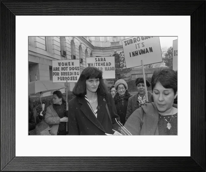 Framed Print : Mary Beth Whitehead and Her Supporters