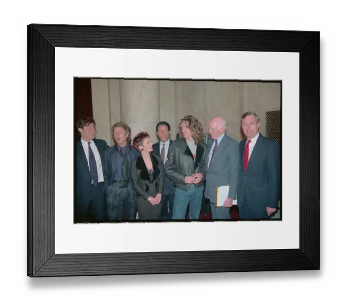 Framed Print : Musicians Posing with Political Leaders Framed Print : Musicians Posing with Political Leaders