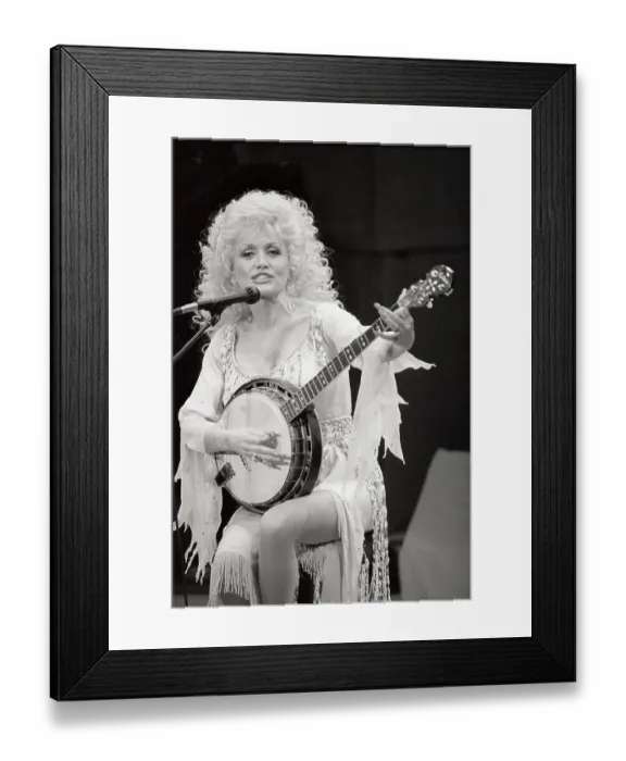 Framed Print : Parton Playing Banjo in Concert Framed Print : Parton Playing Banjo in Concert