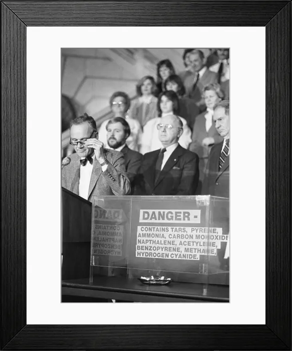 Framed Print : Anti-Smoking Demonstration Framed Print : Anti-Smoking Demonstration